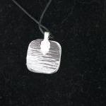 Canoe Glass Pendant on Blac..