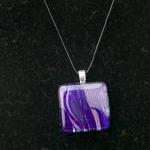 Purple Feather Pendant on B..