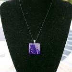 Purple Feather Pendant on B..