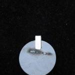 Metal Moon Pendant on Black..